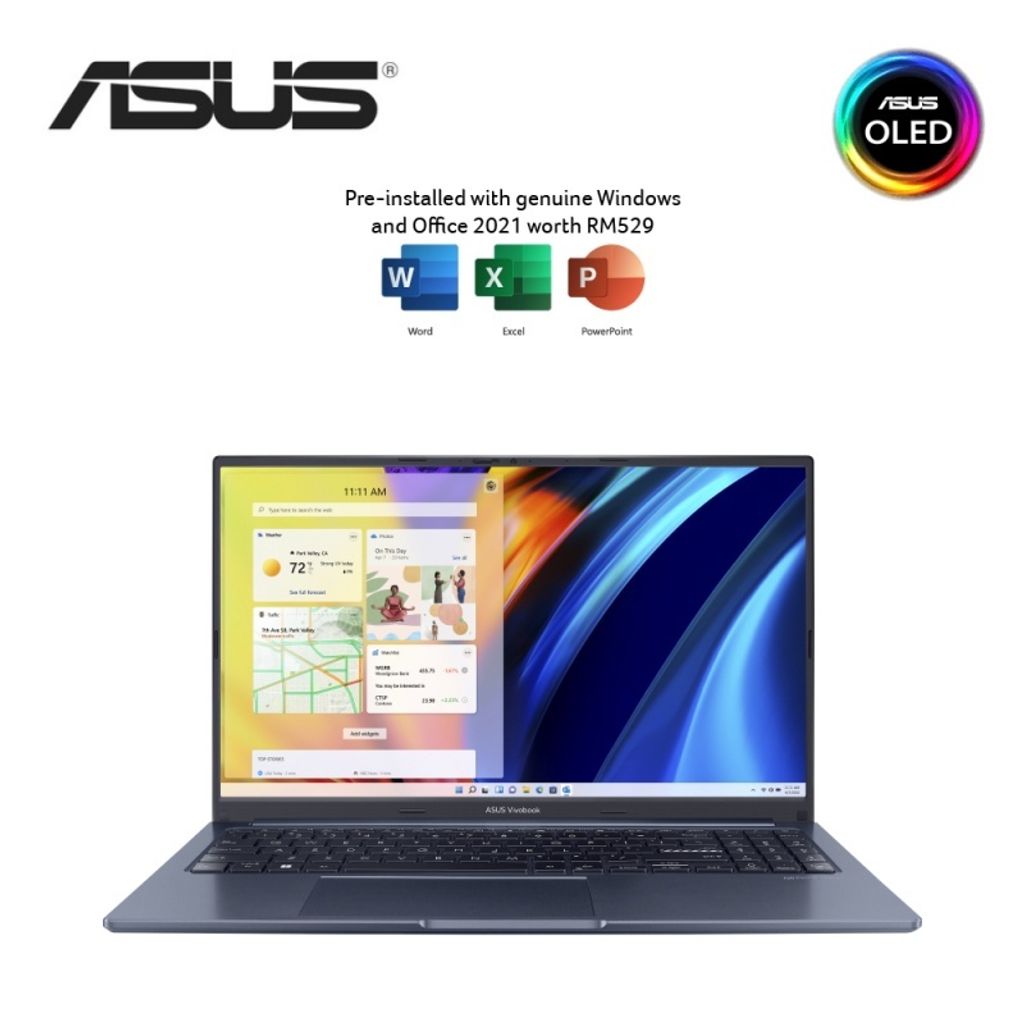 Asus VivoBook 15X OLED M1503Q-AMA080WS 15.6'' 2.8K Laptop Quiet Blue ...