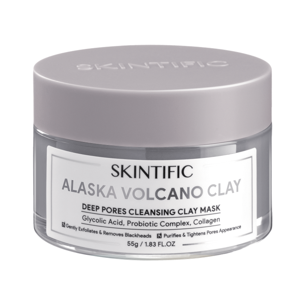 SKINTIFIC ALASKA VOLCANO CLAY DEEP PORES CLEANSING CLAY MASK (55G