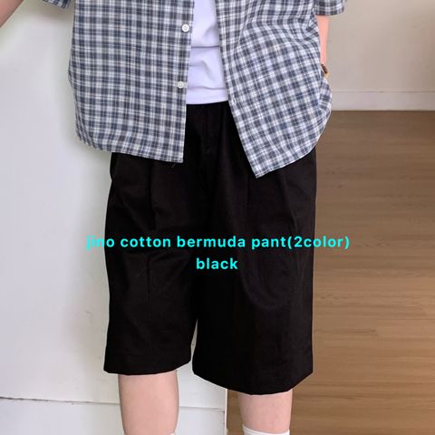 jino cotton bermuda pant-bk