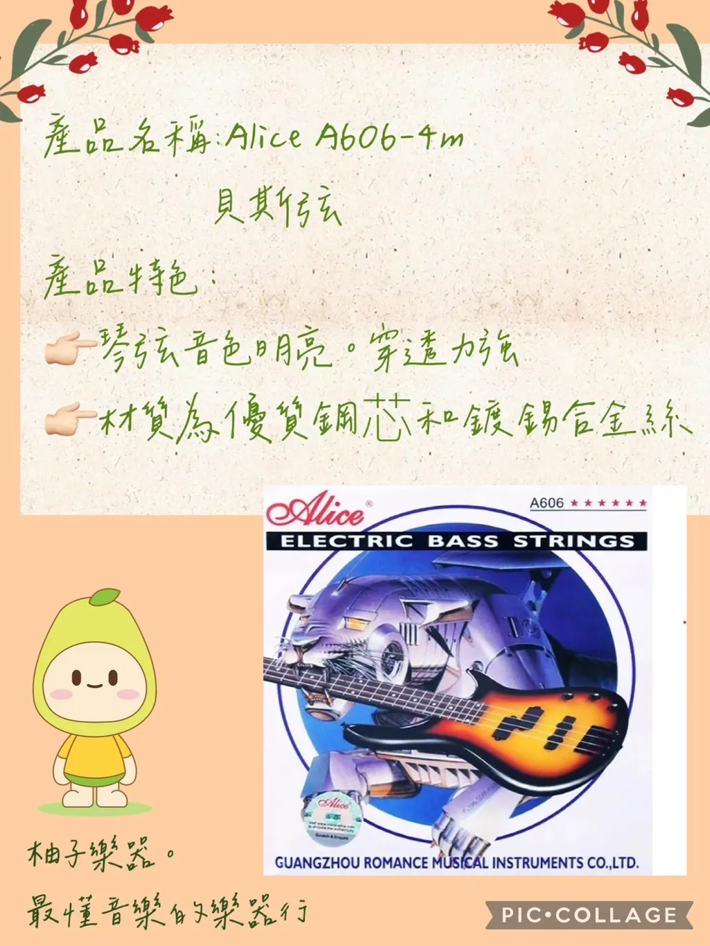 ALICE 貝士弦介紹1