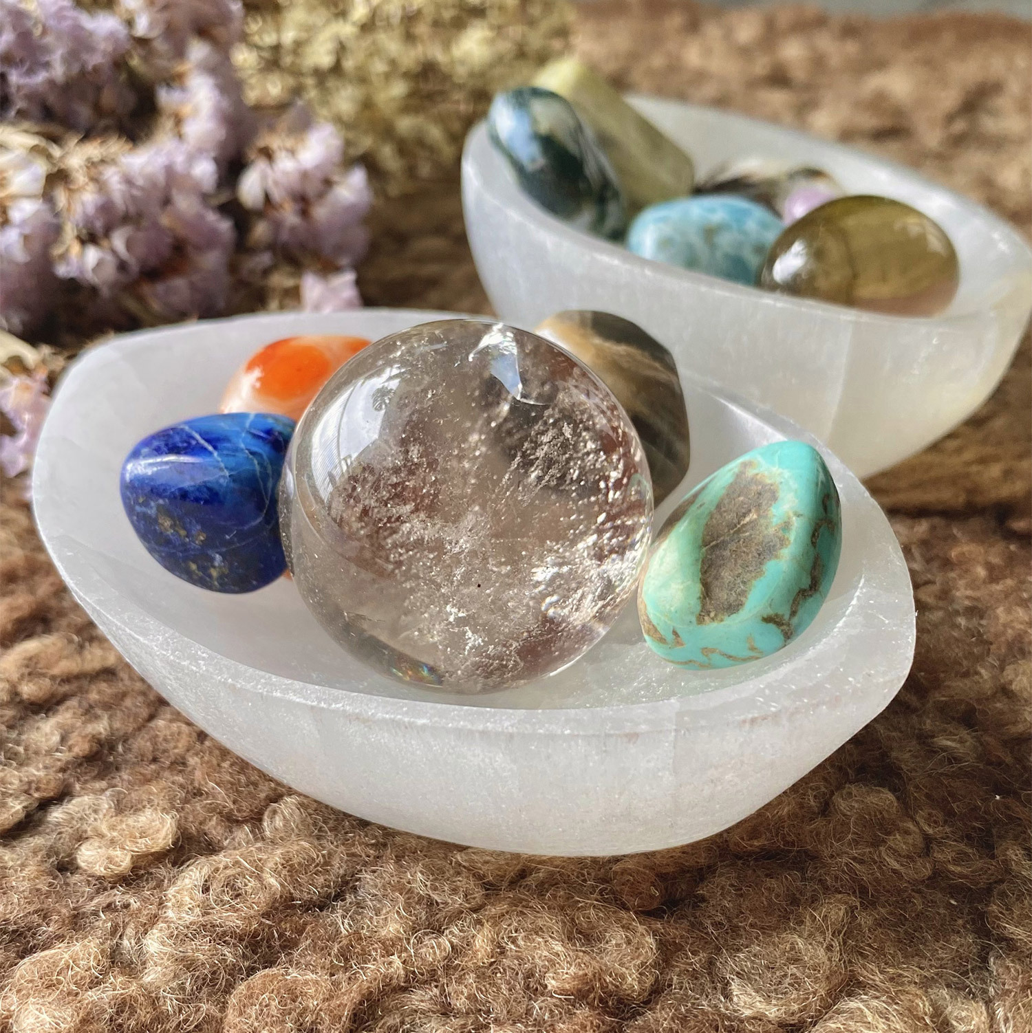 Selenite Oval Bowl - 8