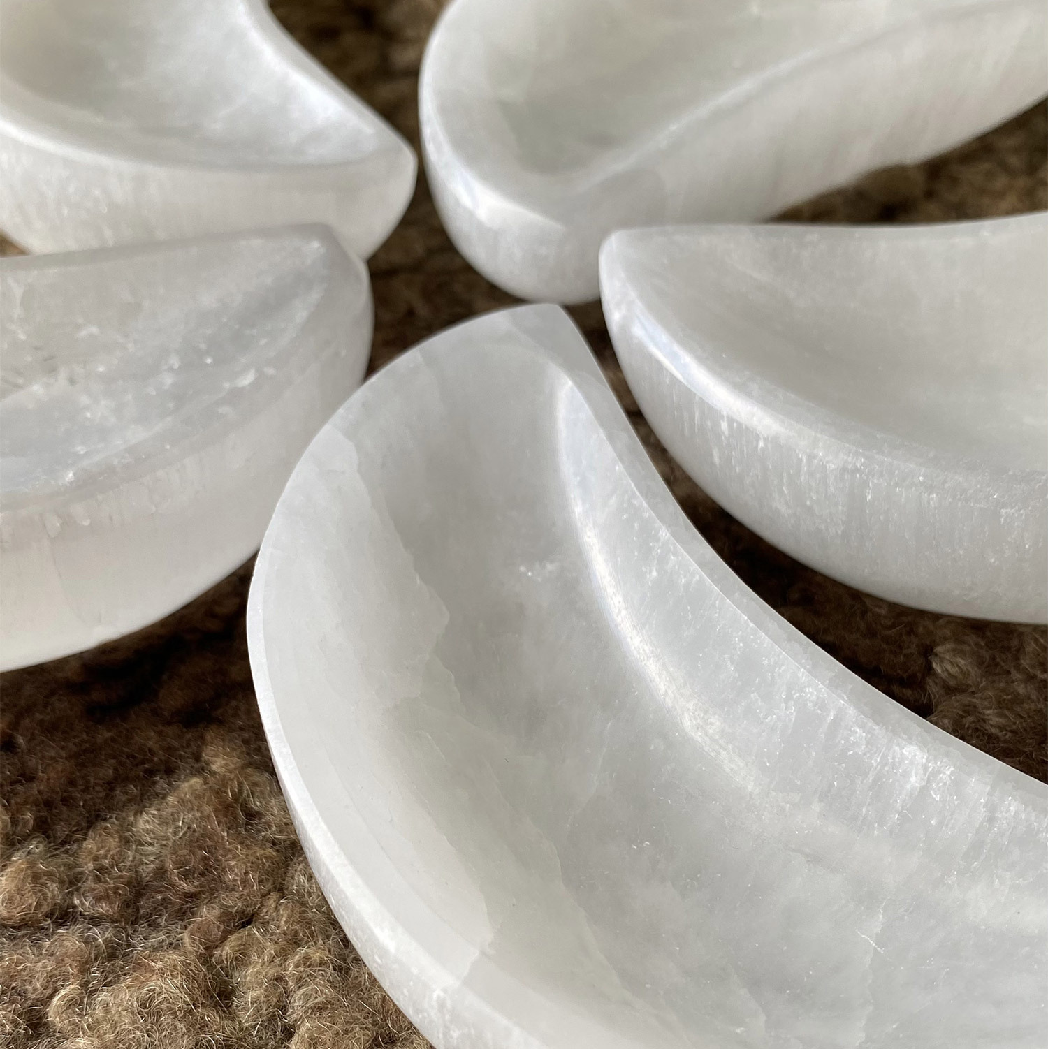 Selenite Moon Bowl - 1