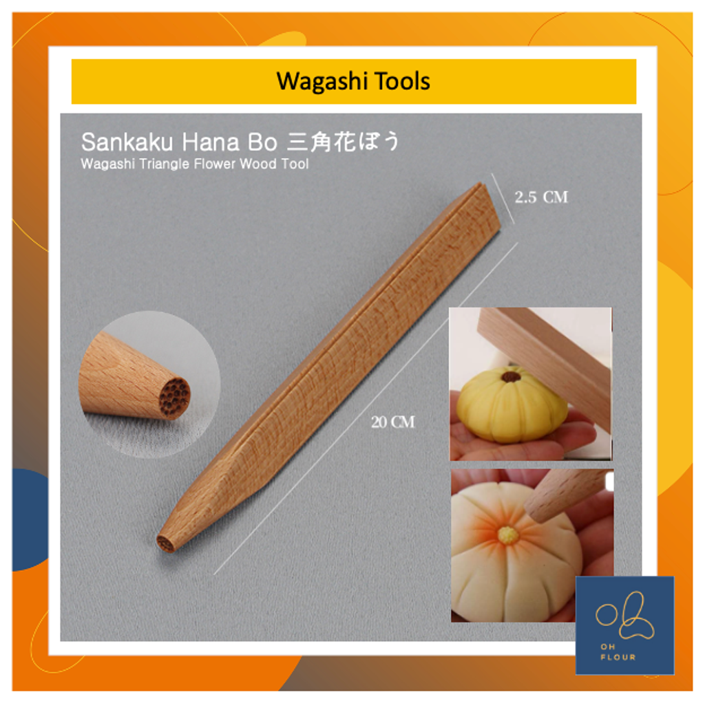 Wagashi Tool Sankaku Hana Bo ( Triangle Flower Wood Tool ) OH FLOUR