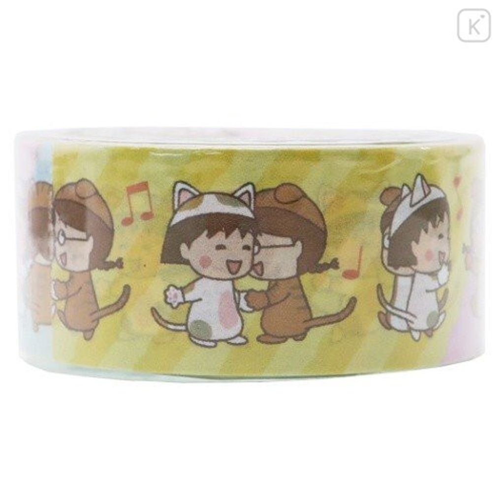 japan-washi-masking-tape-chibi-maruko-chan-friend-yellow-pink (1)