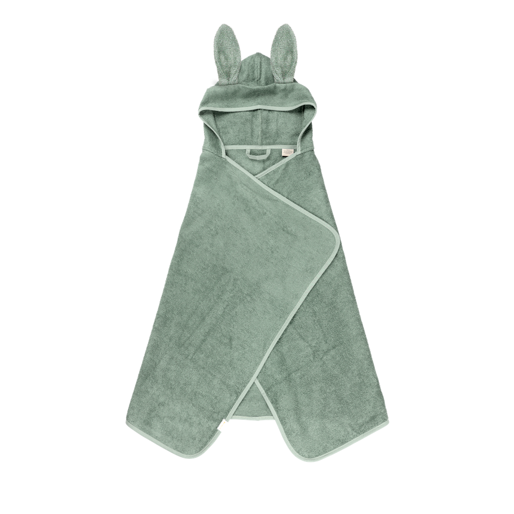 Hooded Junior Towel - Bunny - Eucalyptus 亞麻綠兔(primary)