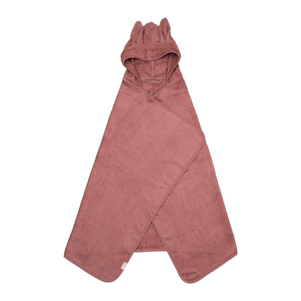 Hooded Junior Towel - Bunny - Clay莓紅兔(primary)