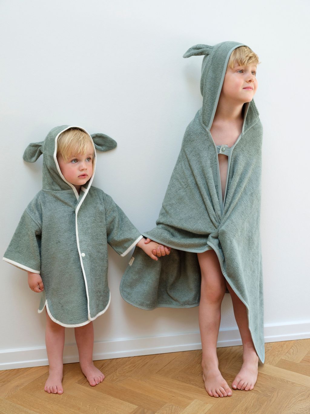 Poncho-robe - Baby - Bunny - Eucalyptus 3