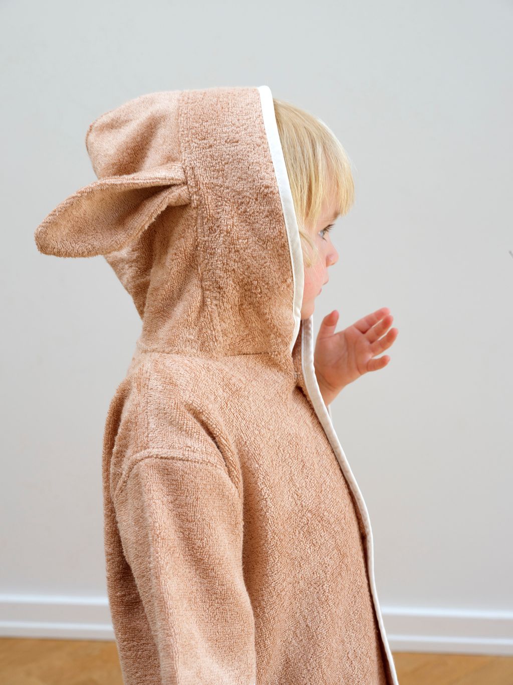 Poncho-robe - Baby - Bunny - Old Rose 2