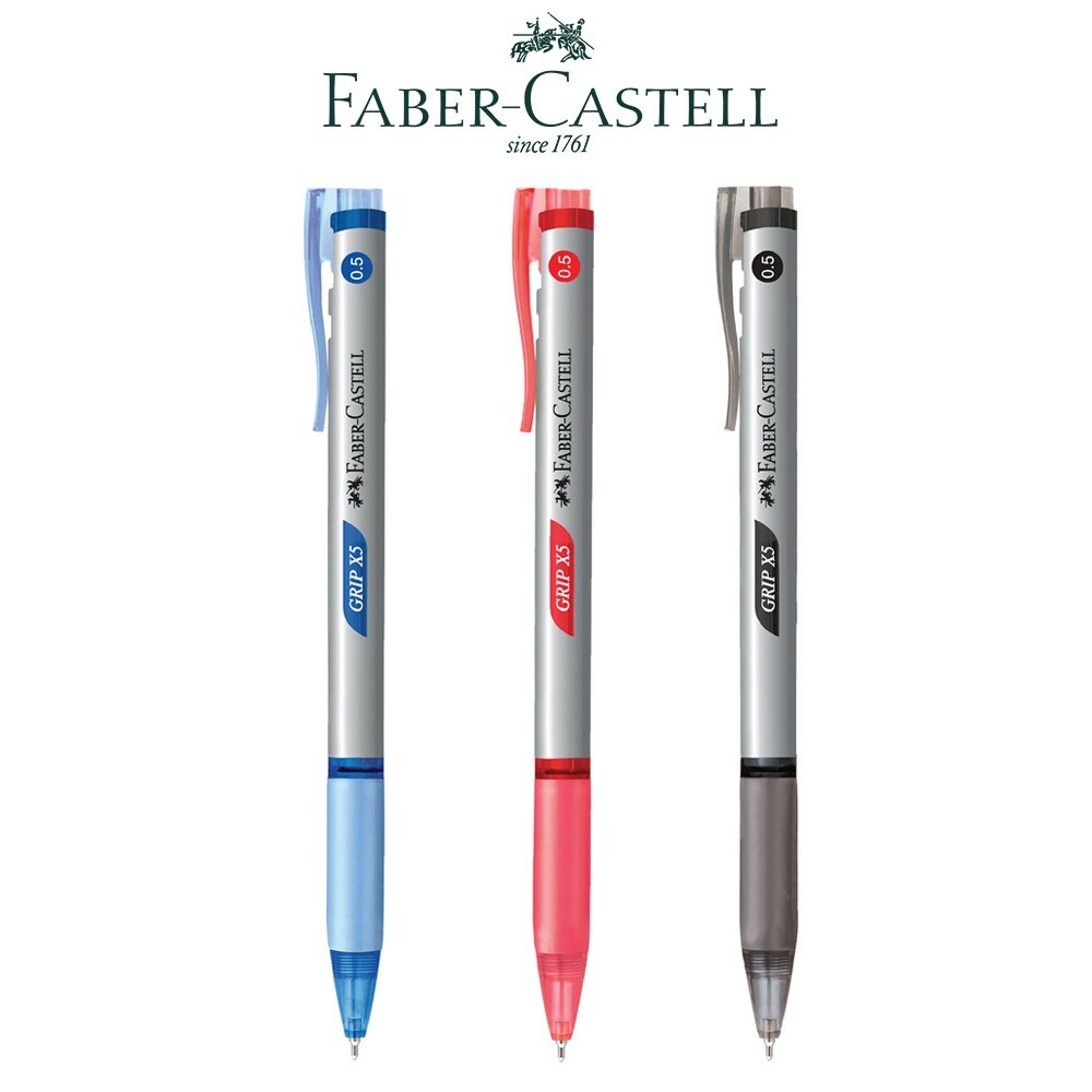 Faber Castell Grip X10 Retractable Ballpoint Pen 1.0mm Black