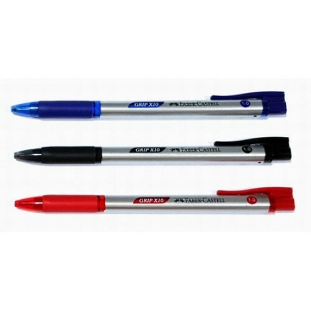 Faber Castell Grip X10 Retractable Ballpoint Pen 1.0mm Black