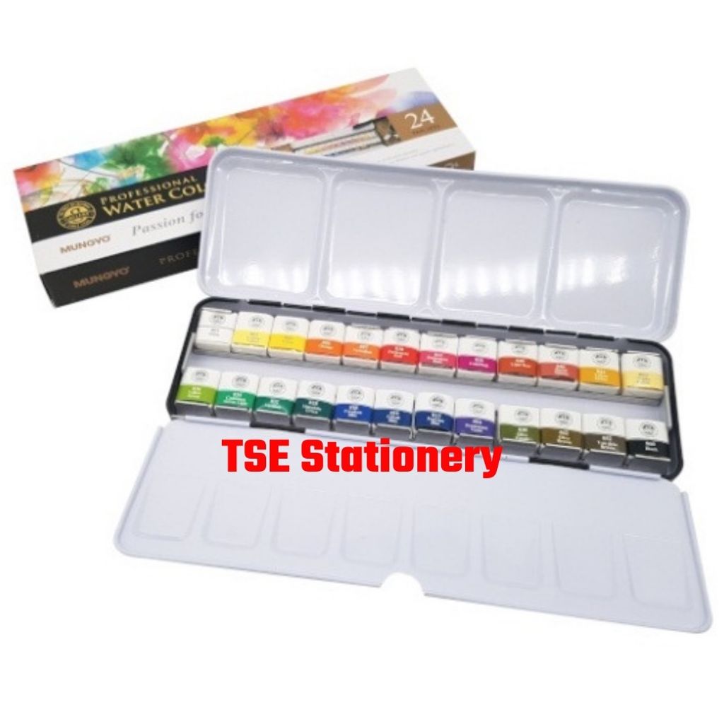 Gift Sets MUNGYO Professional Watercolor Paints MWPH Series 12/24