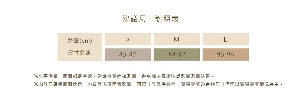 下身尺寸表NEW