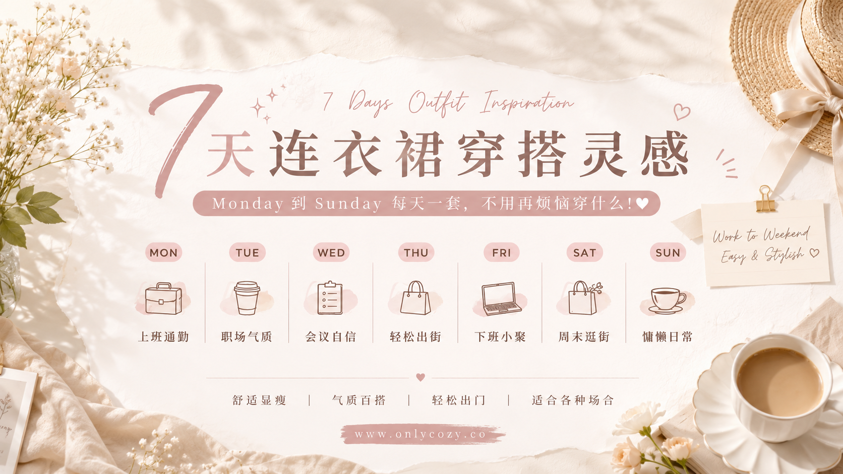 7天连衣裙穿搭灵感｜Monday 到 Sunday 每天一套，不用再烦恼穿什么！