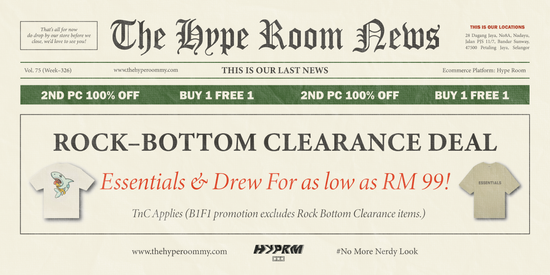 ROCK BOTTOM CLEARANCE ! | The Hype Room Official Store