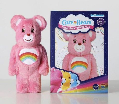 BEARBRICK x Care Bears Cheer Bear Costume Ver. Pink 400% – The