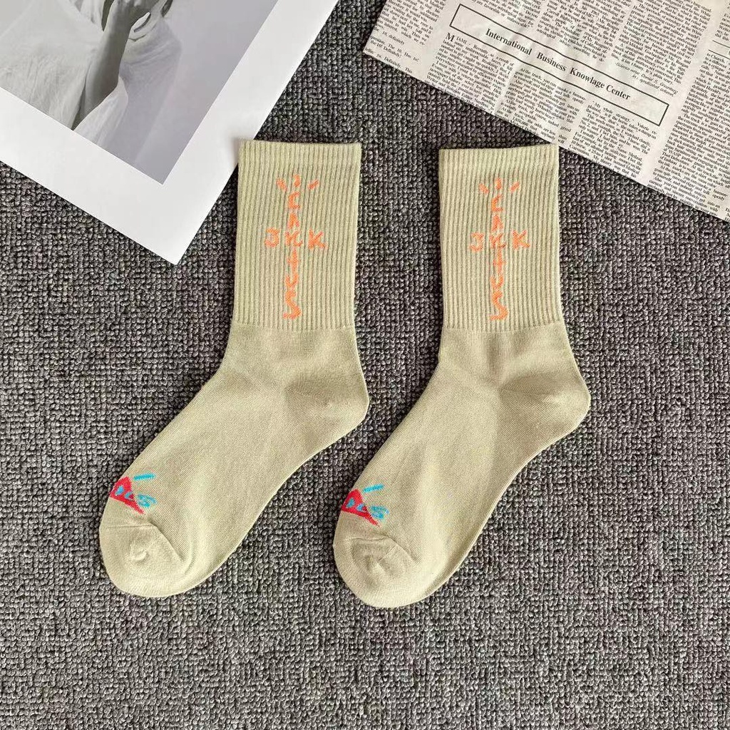 TRAVIS SCOTT CACTUS JACK High Socks OOTD Socks (1 Pair Per Pack