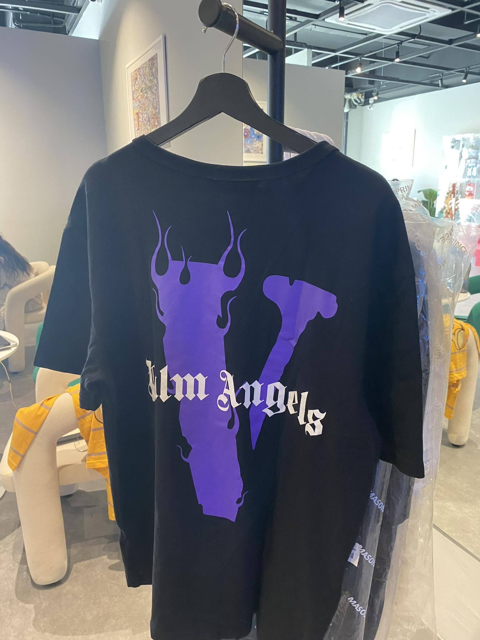 Vlone x Palm Angels T-Shirt Black/Purple