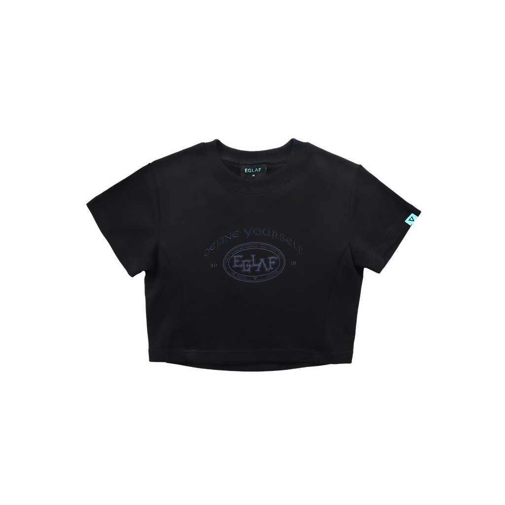Sculpta Emblem Crop Top-Front