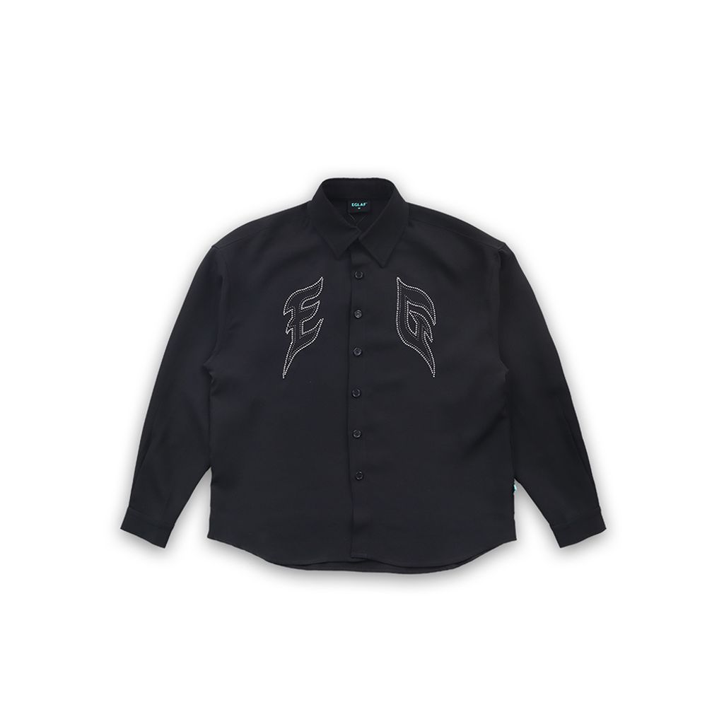 EG Silver Rivet Long Sleeve Shirt-Front