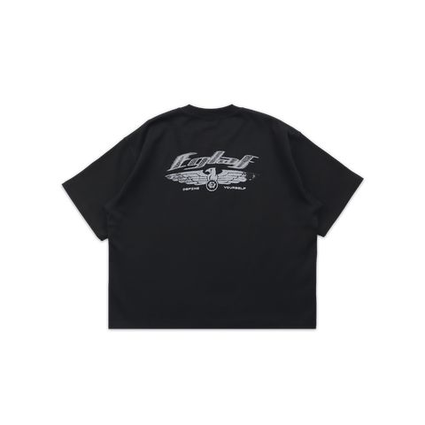 RW Wings Boxy Tee-Black-Back
