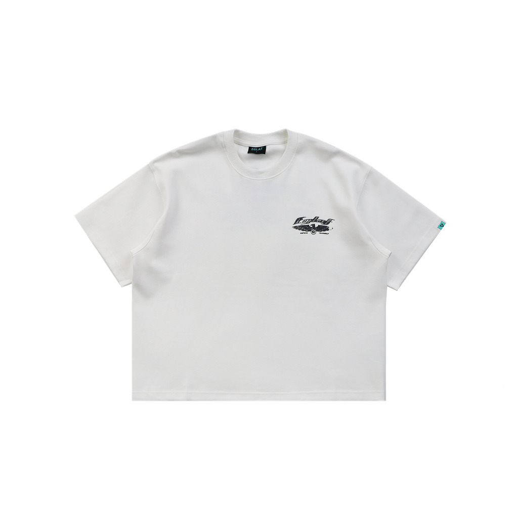 RW Wings Boxy Tee-White-Front