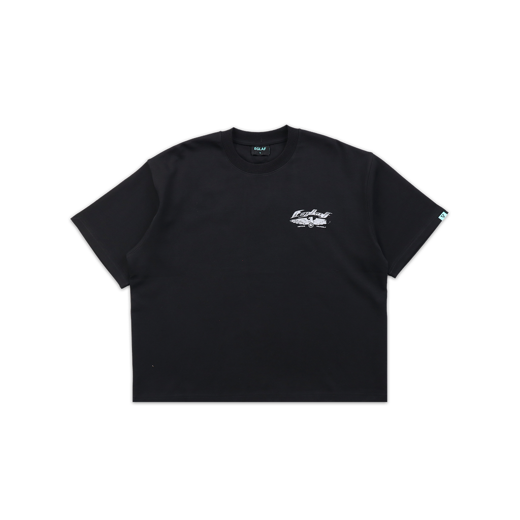 RW Wings Boxy Tee-Black-Front