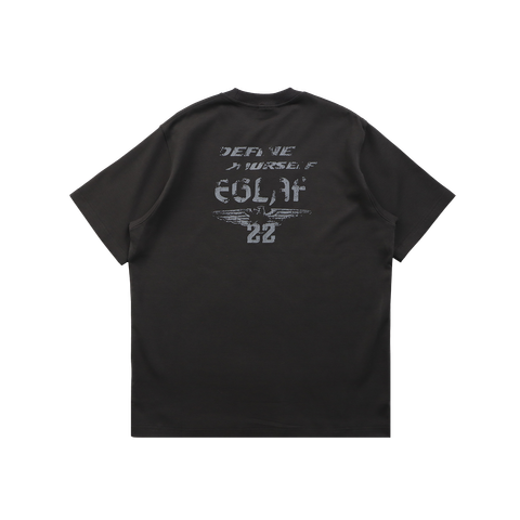 RW Distressed Texts Tee-Grey-Back