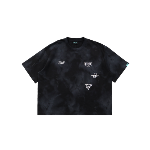 RW Badges Boxy Tee-Black-Front
