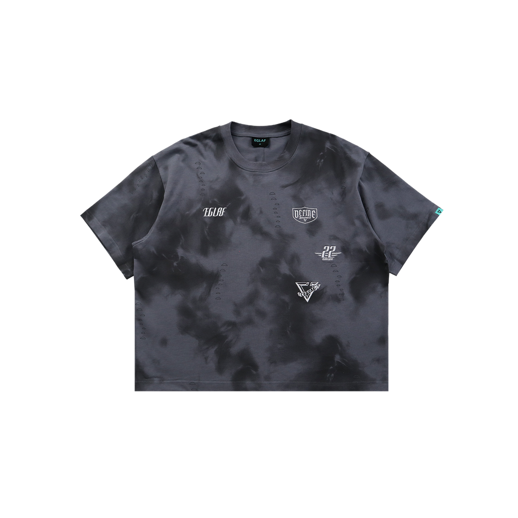 RW Badges Boxy Tee-Grey-Front