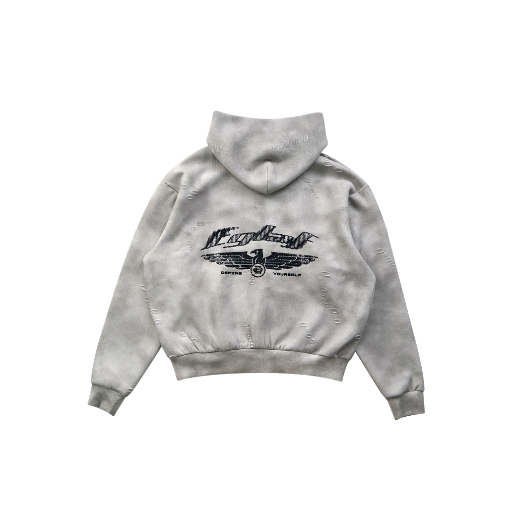 RW-Distressed Hoodie-Back