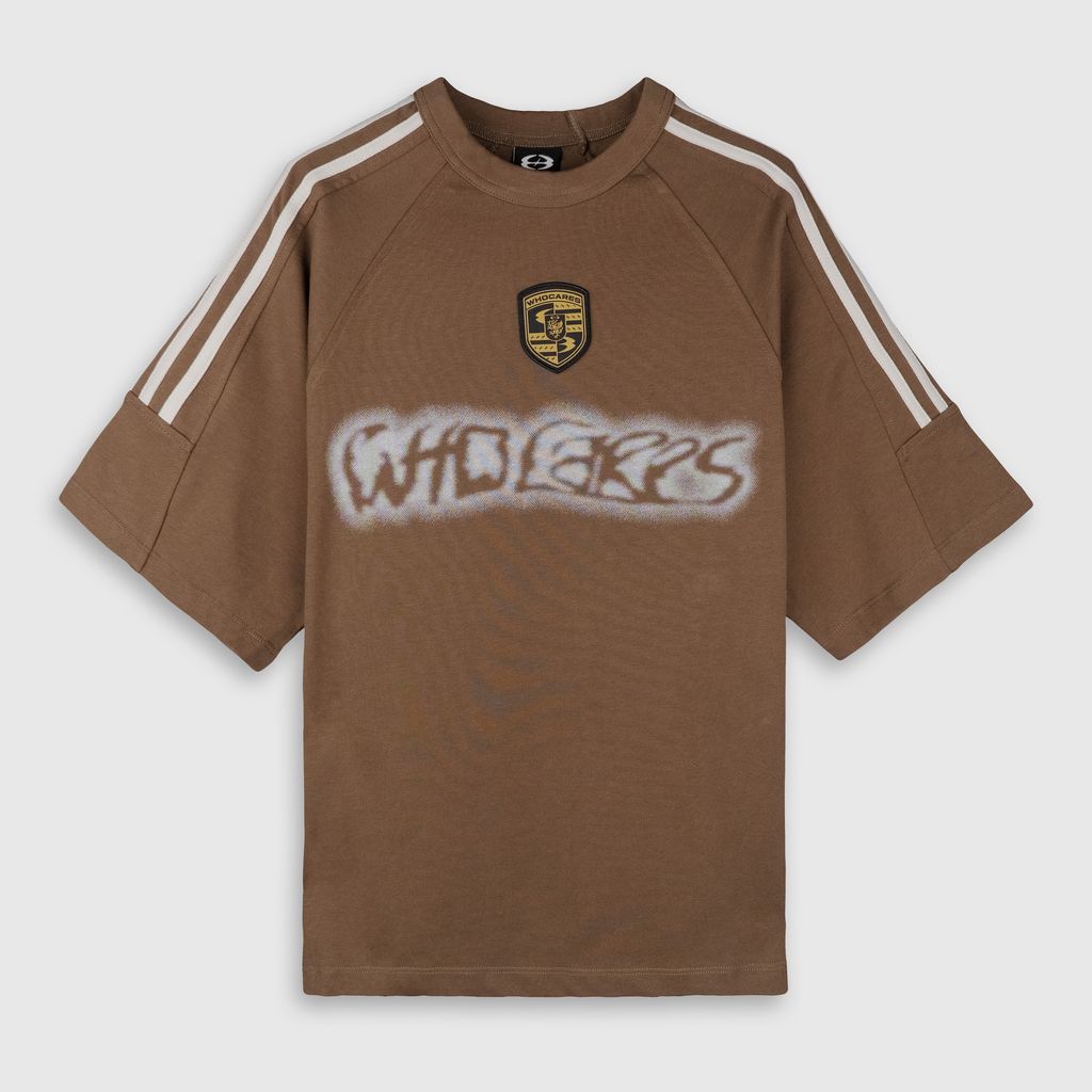 Distorted Logo Tee (Brown) Front