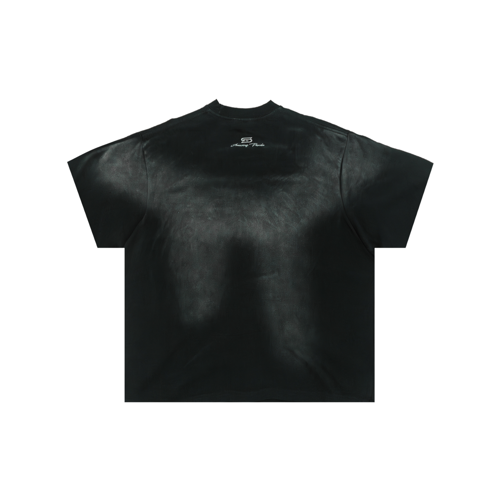 SLOWDOWN Washed Ink Splash Tee Black (FW25) - Back
