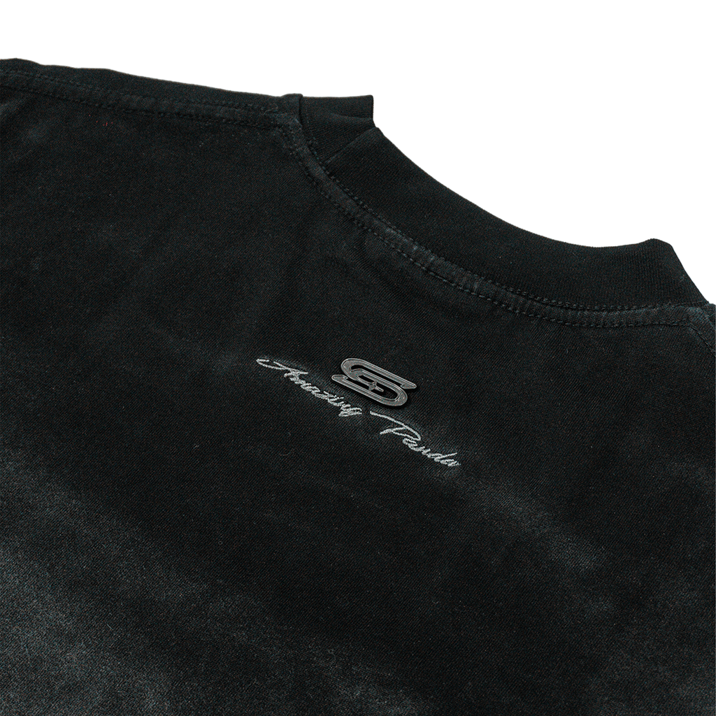 SLOWDOWN Washed Ink Splash Tee Black (FW25) - Back (1)