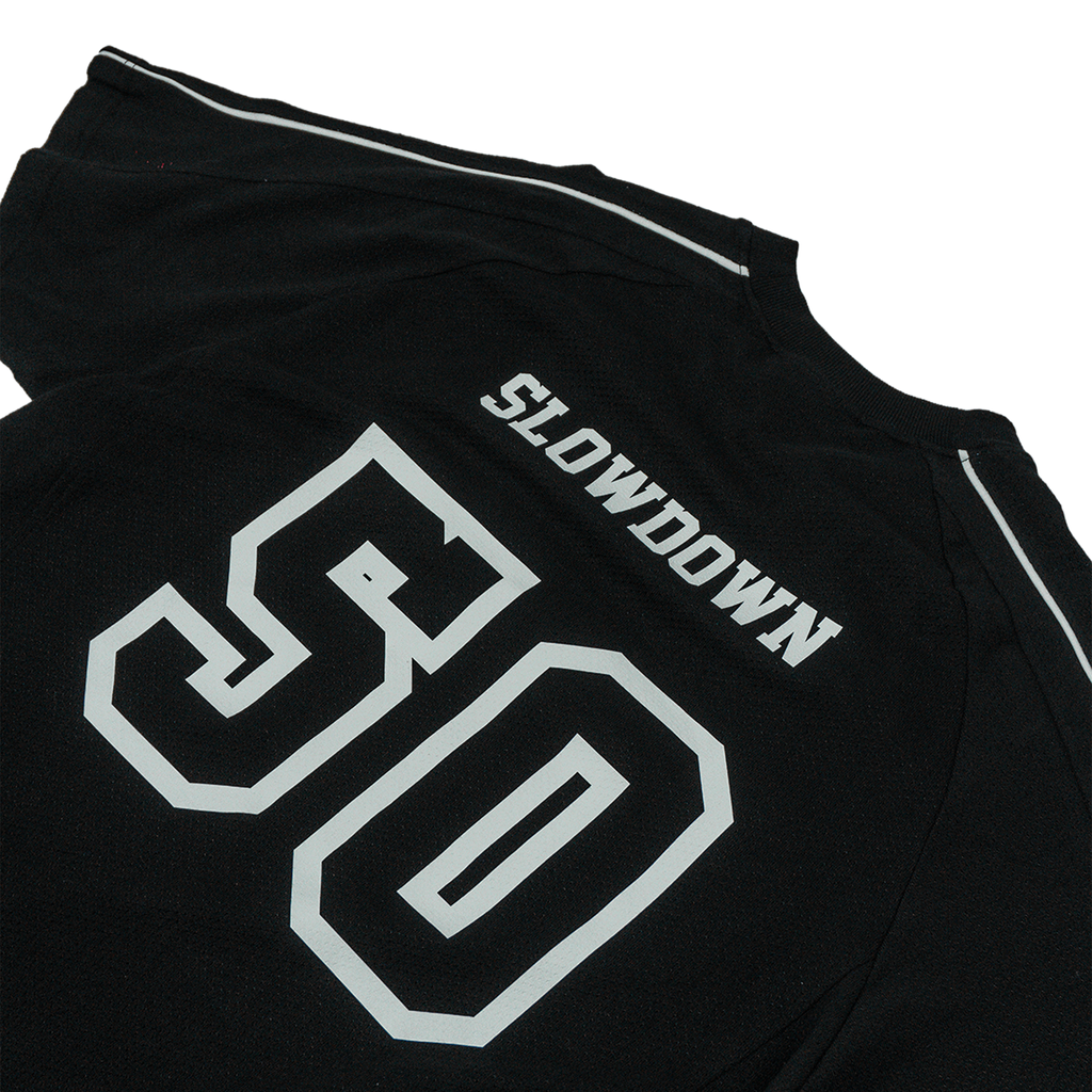 SLOWDOWN Soccer Tee Black (FW25) - Back (1)