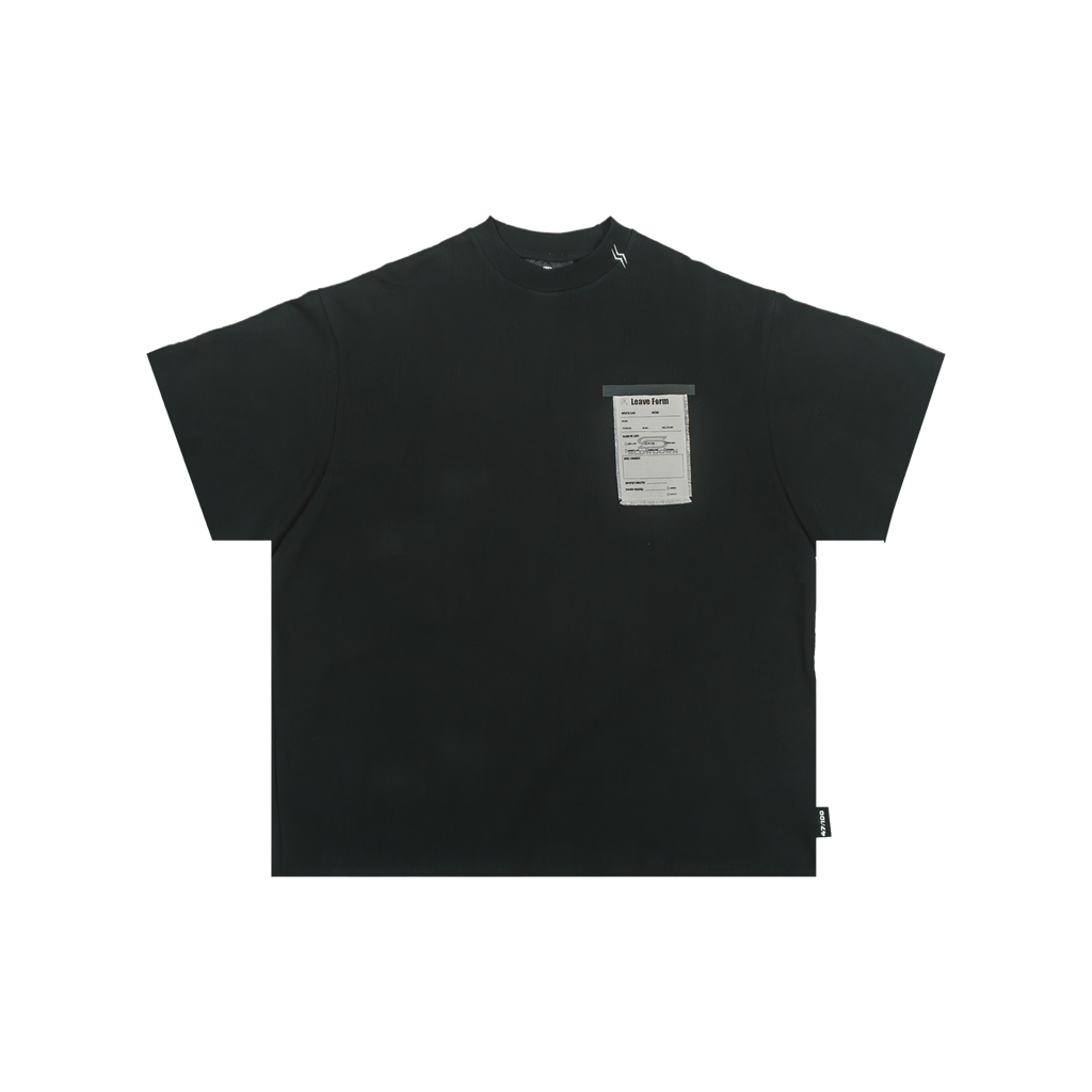 SLOWDOWN Leave Form Tee Black (FW25) - Front (1)