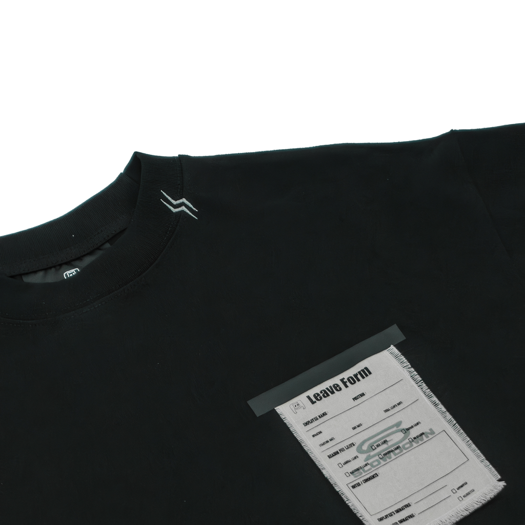 SLOWDOWN Leave Form Tee Black (FW25) - Top
