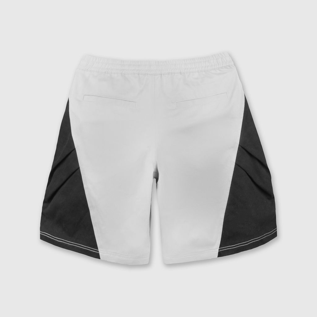 Panel Pleats Shorts (Grey) Back