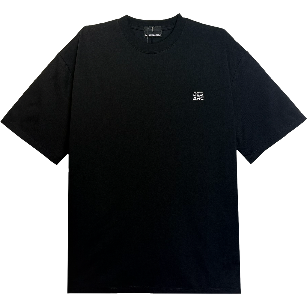 destination-embroidered-mini-logo-tee-lay-out-front