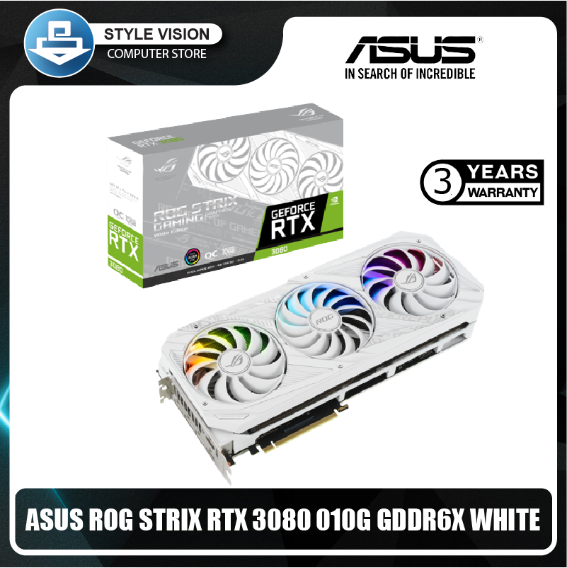 ASUS ROG STRIX RTX 3080 OC 10GB WHITE V2 GDDR6X GRAPHIC CARD