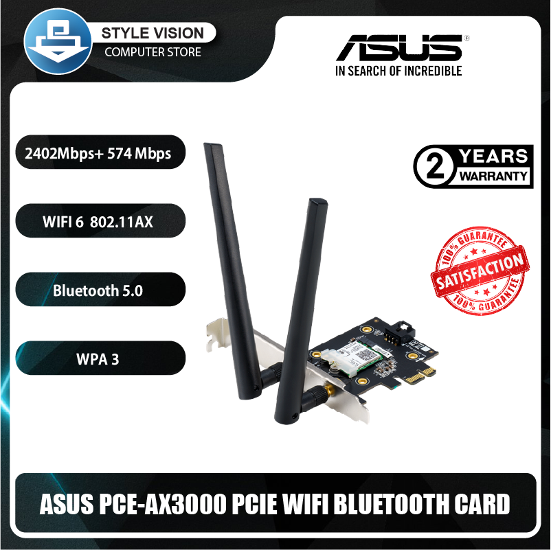 Asus PCE-AX3000 Wi-Fi 6 PCIe AX3000 - Tarjeta Red