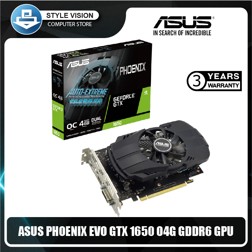ASUS PHOENIX GTX1650 OC 4GB GDDR6 EVO GRAPHIC CARD