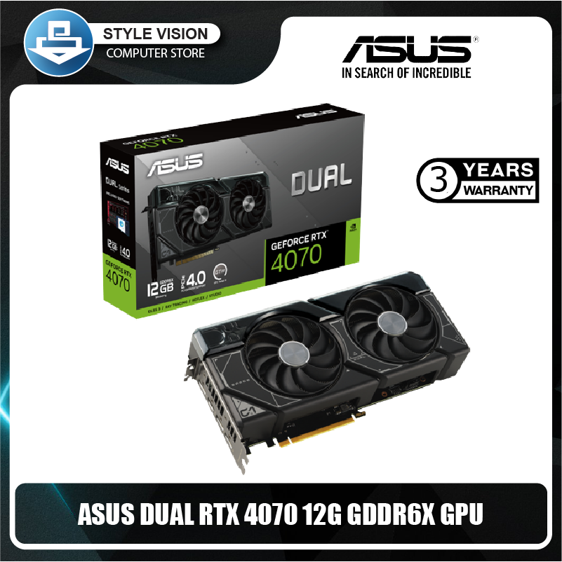 ASUS DUAL GEFORCE RTX 4070 OC 12GB GDDR6X GRAPHIC CARD