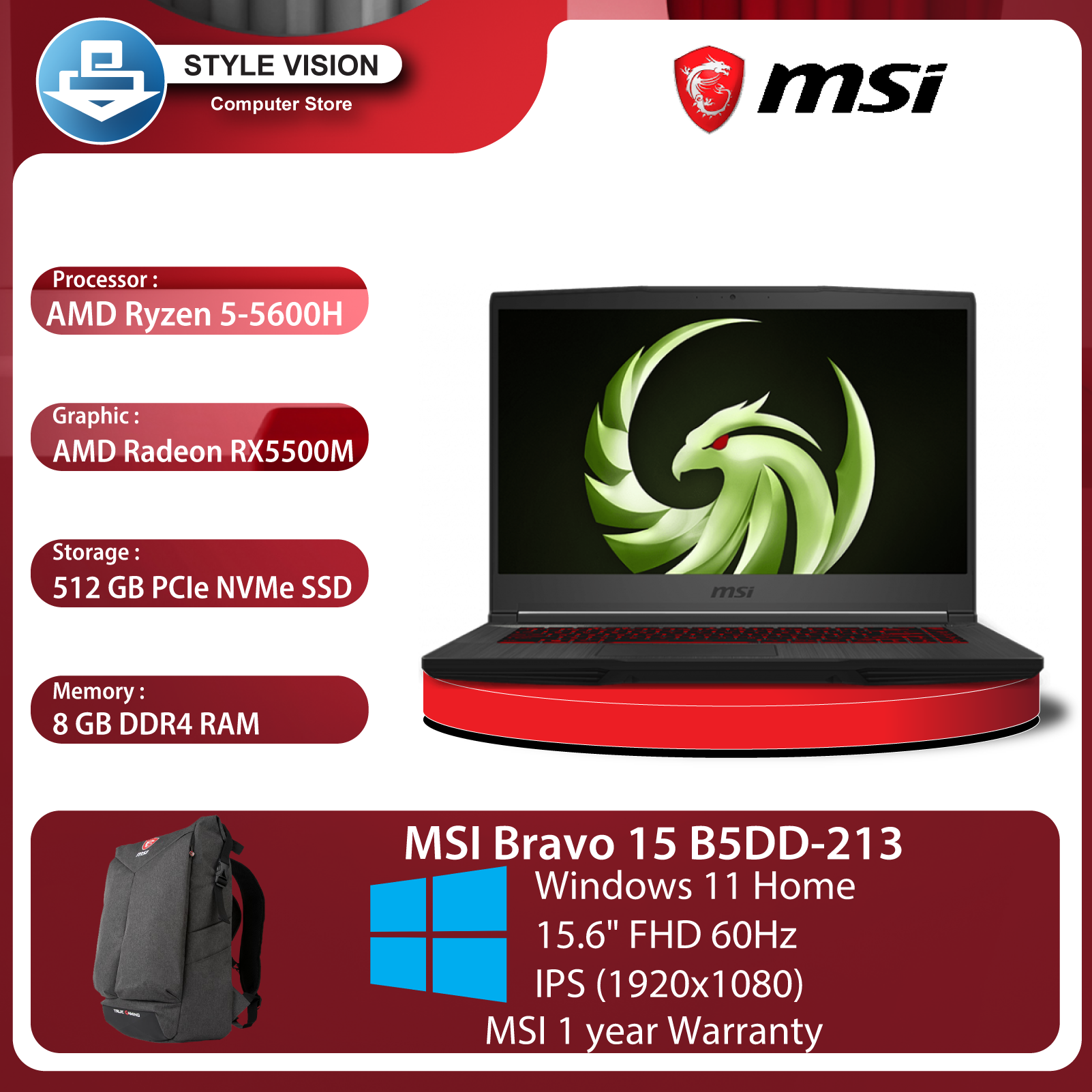 Msi bravo 15 c7vf 039xru обзор