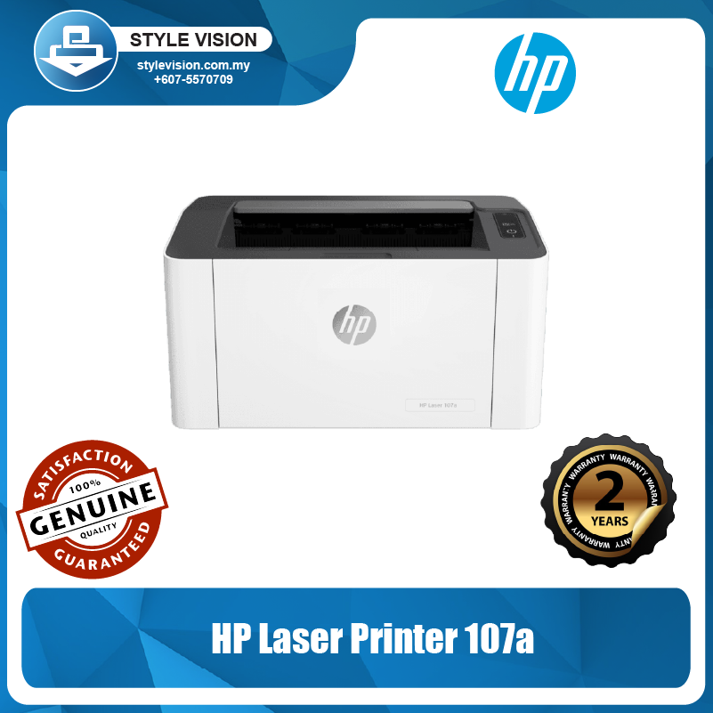 HP Laser Printer 107a/107w (4ZB77A) (Print/Black and White) – Style Vision  Computer Store