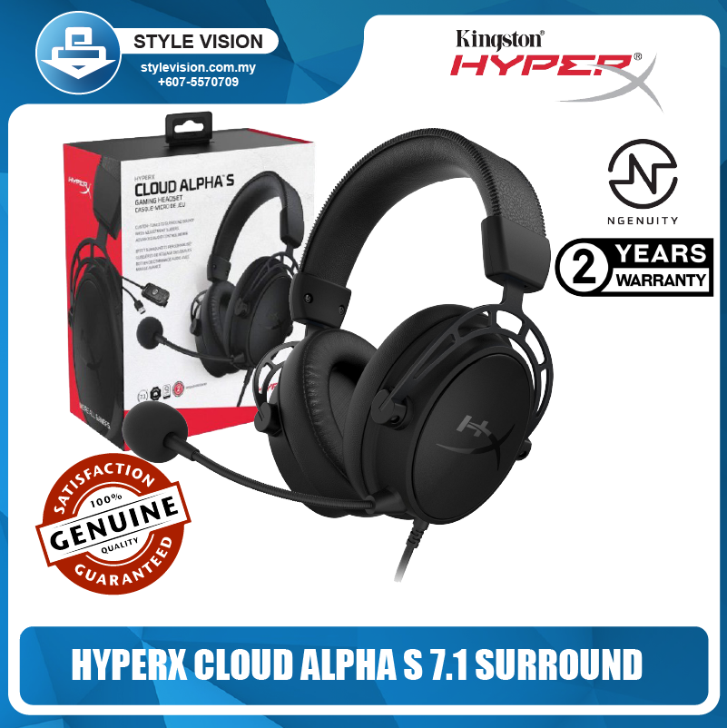 KINGSTON HYPERX CLOUD ALPHA S GAMING HEADSET - BLACKOUT – Style Vision Computer