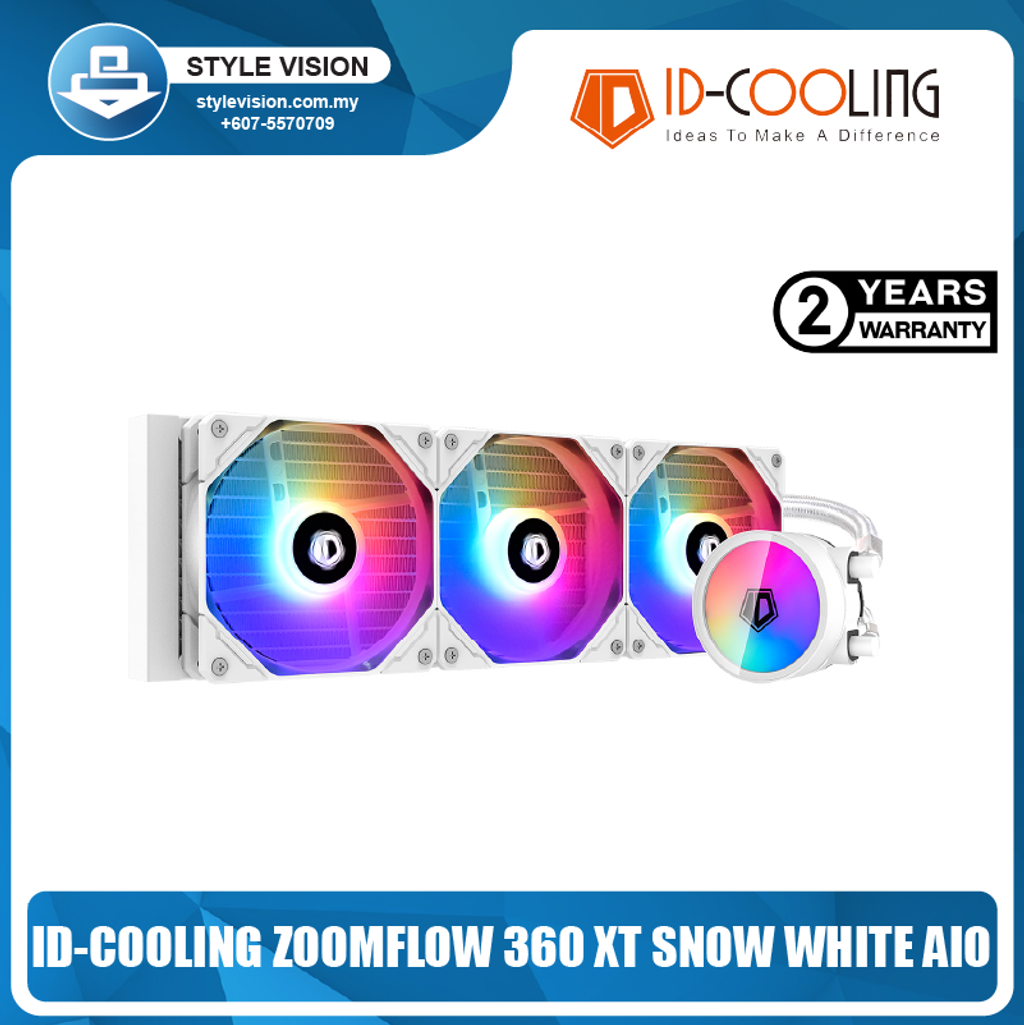 ID Cooling Zoomflow 360 XT AIO Cooler Snow White – Style Vision ...
