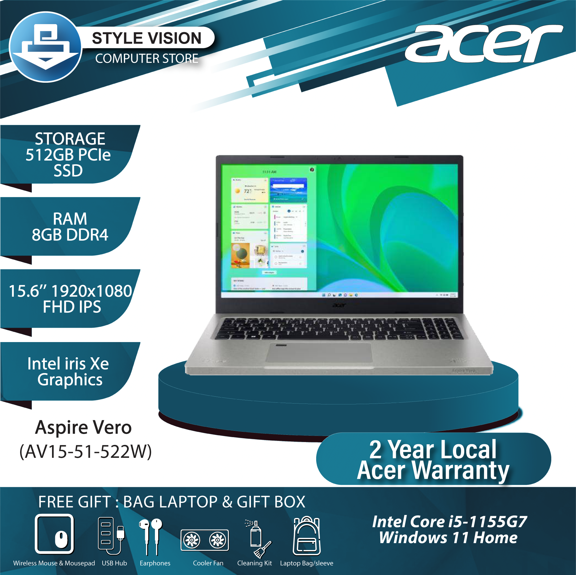 Acer Aspire Vero av15-51. Laptop Store. Ноутбук сторе