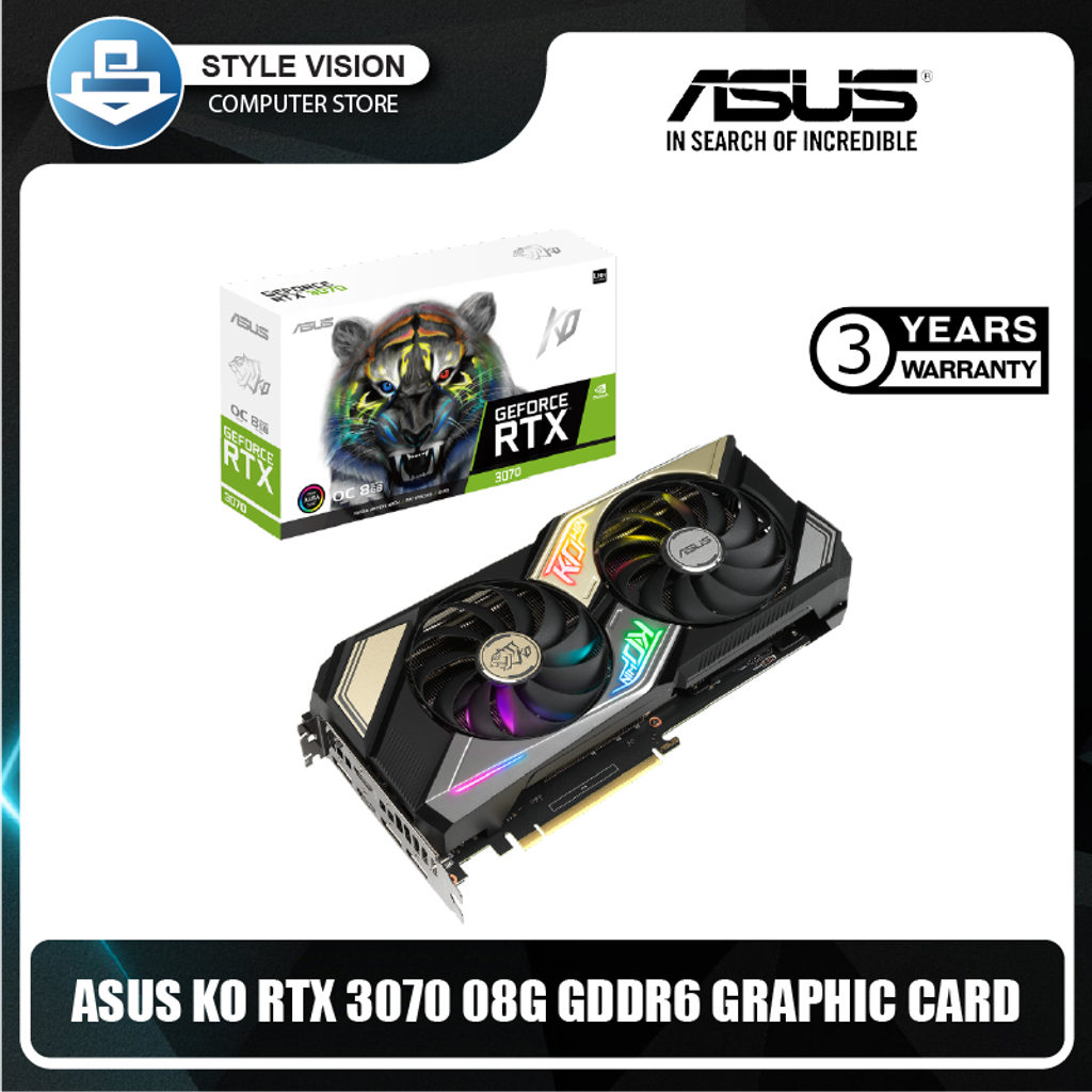 ASUS KO GEFORCE RTX 3070 OC 8GB GDDR6 V2 GRAPHIC CARD