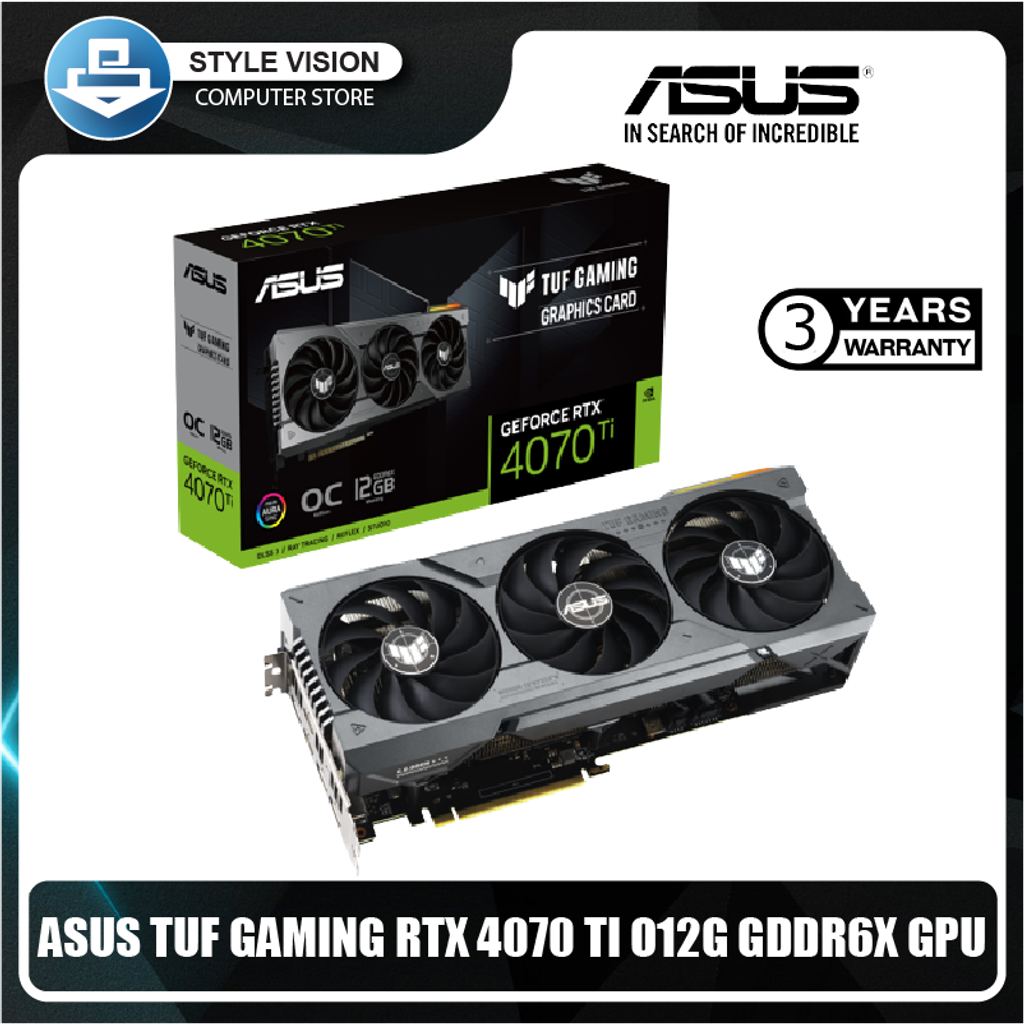 ASUS TUF GAMING GEFORCE RTX 4070 TI OC 12GB GDDR6X GAMING GRAPHIC CARD