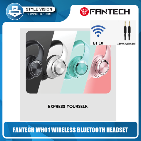 FANTECH (WH01 PINK) WIRED GAMING WIRELESS HEADSET